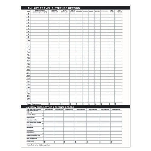 Recycled Two Year Monthly Planner With Expense Logs, 8.75 X 6.88, Black Cover, 24-month: Jan 2026 To Dec 2027