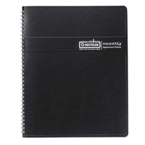 14-month Recycled Ruled Monthly Planner, 8.75 X 6.78, Black Cover, 14-month: Dec 2025 To Jan 2027