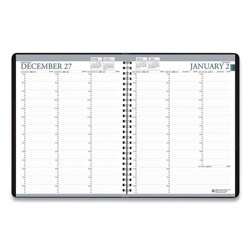Recycled Professional Weekly Planner, 15-minute Appts, 11 X 8.5, Blue Wirebound Soft Cover, 12-month (jan To Dec): 2026
