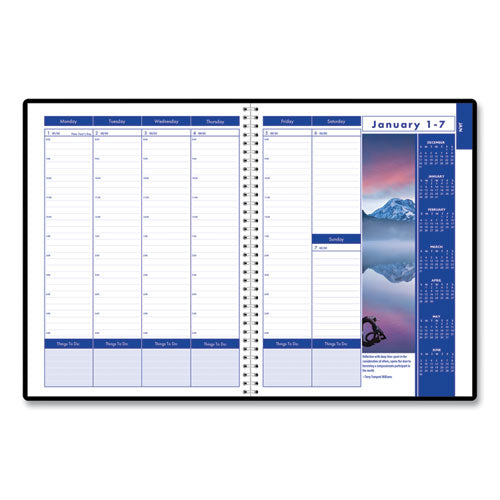 Earthscapes Recycled Weekly/monthly Appointment Book, Landscape Photos, 11 X 8.5, Black Soft Cover, 12-month (jan-dec): 2026