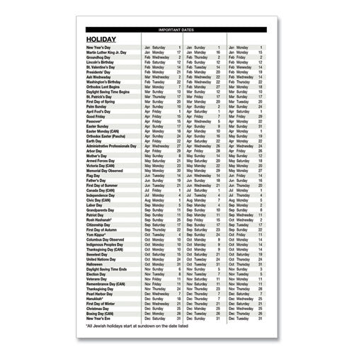 Recycled Weekly Appointment Book, 8 X 5, Black Cover, 12-month (jan To Dec): 2026