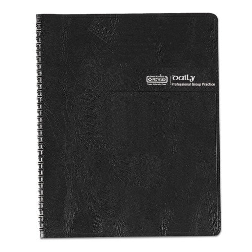 Eight-person Group Practice Daily Appointment Book, 11 X 8.5, Black Cover, 12-month (jan To Dec): 2026