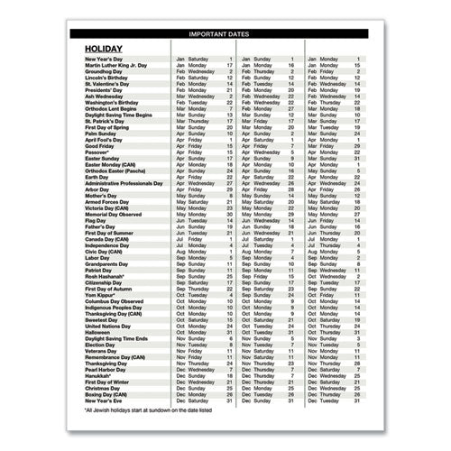 Executive Series Four-person Group Practice Daily Appointment Book, 11 X 8.5, Black Hard Cover, 12-month (jan To Dec): 2026