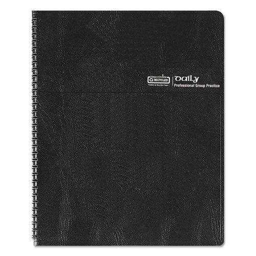 Executive Series Four-person Group Practice Daily Appointment Book, 11 X 8.5, Black Hard Cover, 12-month (jan To Dec): 2026