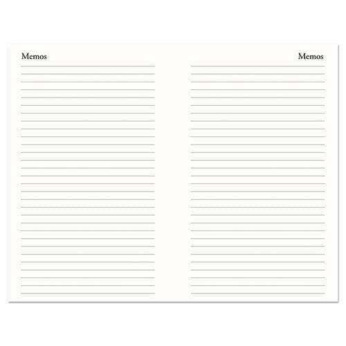 Memo Size Daily Appointment Book With 15-minute Schedule, 8 X 5, Black Cover, 12-month (jan To Dec): 2026
