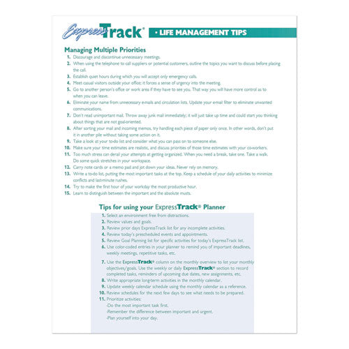 Express Track Recycled Weekly Appointment Book/monthly Planner, 11 X 8.5, Black Cover, 13-month: Jan 2026 To Jan 2027