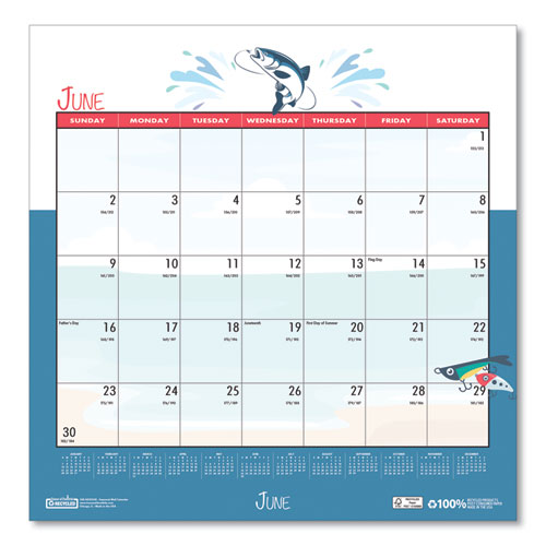 Recycled Seasonal Wall Calendar, Illustrated Seasons Artwork, 12 X 12, 12-month (jan To Dec): 2026