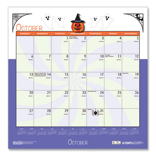 Recycled Seasonal Wall Calendar, Illustrated Seasons Artwork, 12 X 12, 12-month (jan To Dec): 2026