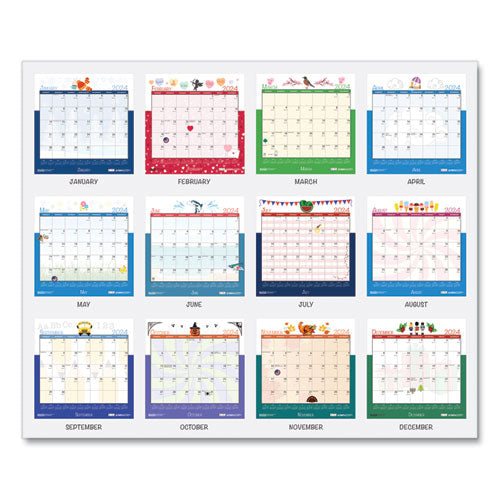 Recycled Seasonal Wall Calendar, Illustrated Seasons Artwork, 12 X 12, 12-month (jan To Dec): 2026