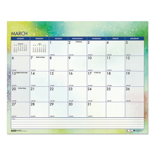 Recycled Cosmos Wall Calendar, Night Sky Artwork, 14.88 X 12, White/multicolor Sheets, 12-month (jan To Dec): 2026