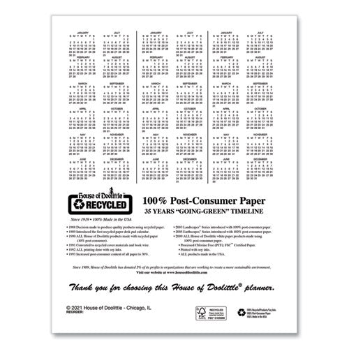 Recycled Meeting Note Planner, 11 X 8.5, Black Cover, 12-month (jan To Dec): 2026