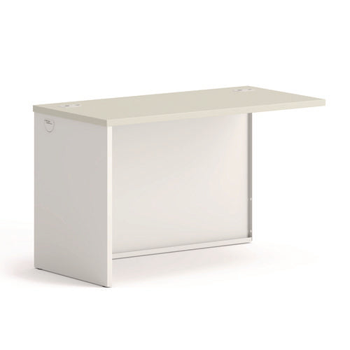 38000 Series Return Shell, Left, 48w X 24d X 29.5h, Silver Mesh/light Gray