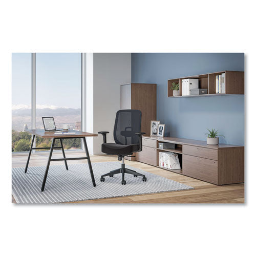 Altern Mesh Mid-back Task Chair, 17.95 To 21.1 Seat Height, Black Seat, Black Back, Black Base