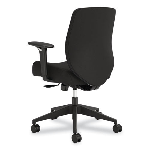 Altern Upholstered Low-back Task Chair, 16.5 To 19.56 Seat Height, Black Seat, Black Back, Black Base