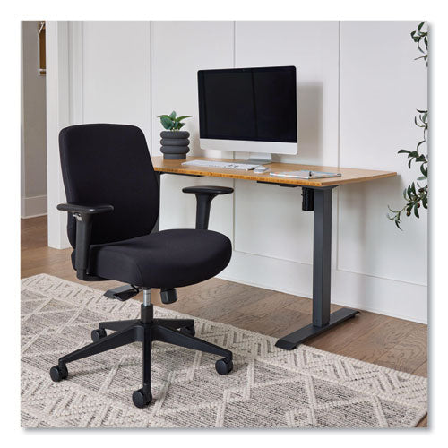 Altern Upholstered Low-back Task Chair, 16.5 To 19.56 Seat Height, Black Seat, Black Back, Black Base