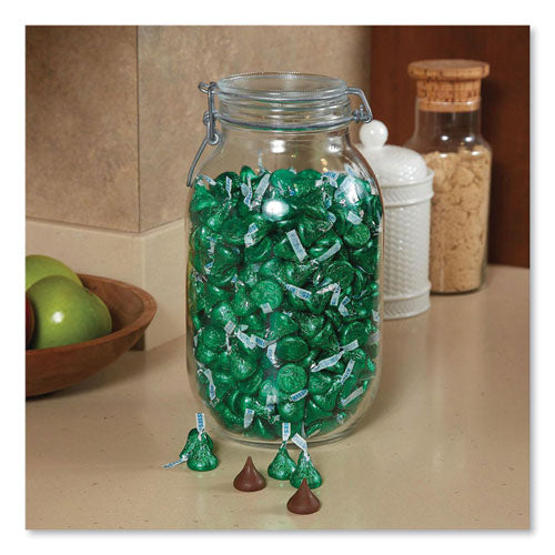 Kisses Milk Chocolate, Green Wrappers, 66.7 Oz Bag