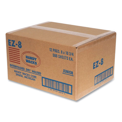 Interfolded Dry Waxed Paper Deli Sheets, 10.75 X 8, 12/carton