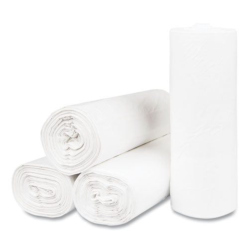 High-density Commercial Can Liners, 55 Gal, 17 Mic, 36" X 60", Clear, Interleaved Roll, 25 Bags/roll, 8 Rolls/carton