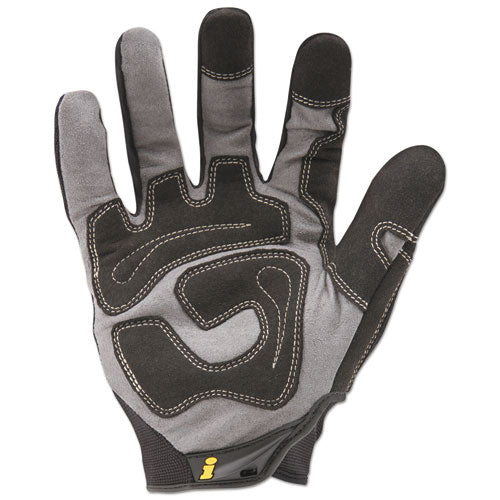 General Utility Gloves, En388: 2132, 9" Long, Large, Black, Pair