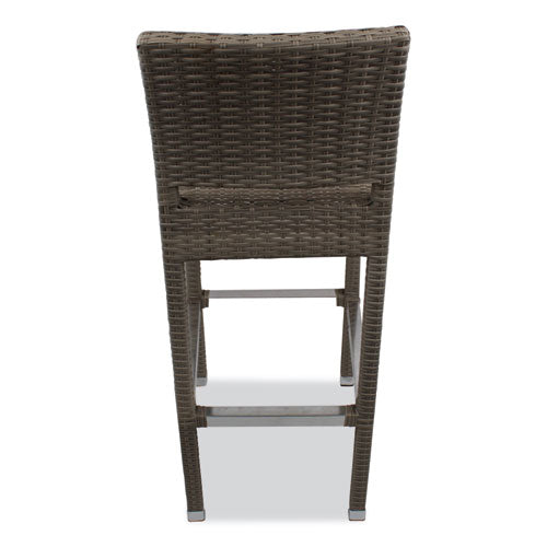 Gama Series Barstools, Supports Up To 300 Lb, 31.25" Seat Height, Ivory Seat, Ivory Back, Ivory Base