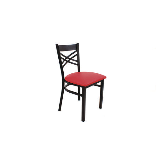 X Series Chair, Supports Up To 300 Lb, 18" Seat Height, Red Seat, Black Back, Black Base