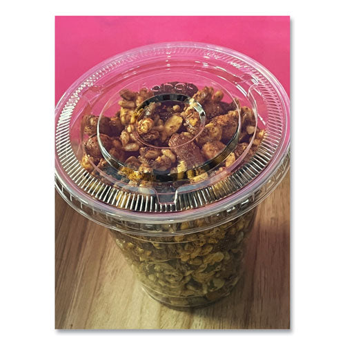 Pet Lids, No Hole Flat Lid, 12 Oz To 24 Oz Cold Cups, Plastic, Clear, 1,000/carton