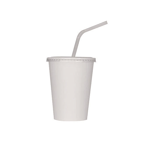 Double Poly Paper Cold Cups, 12 Oz, White, 1,000/carton