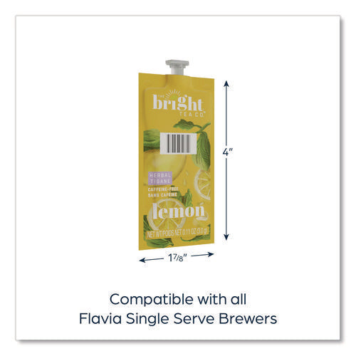 The Bright Tea Co. Lemon Herbal Tea Freshpack, 100/carton