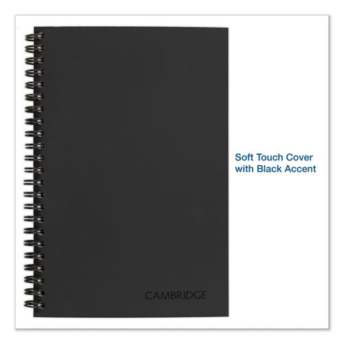 Wirebound Guided Business Notebook, Quicknotes List-management Format, Dark Gray Linen Cover, (80) 8 X 5 Sheets
