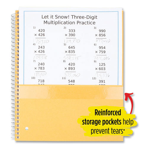 Wirebound Notebook, 1-subject, Wide/legal Rule, Randomly Assorted Cover Color, (100) 10.5 X 8 Sheets