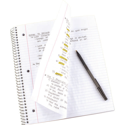 Wirebound Notebook, 1-subject, Medium/college Rule, Red Cover, (100) 11 X 8.5 Sheets
