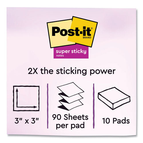 Pop-up Notes Summer Joy Collection Colors, 3" X 3", Assorted Colors, 90 Sheets/pad, 10 Pads/pack