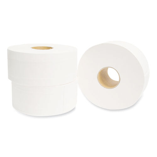 Valay Mini Jumbo Bath Tissue, Septic Safe, 2-ply, 3.25" X 750 Ft, White, 12 Rolls/carton