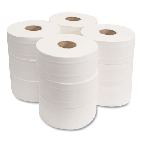 Valay Mini Jumbo Bath Tissue, Septic Safe, 2-ply, 3.25" X 750 Ft, White, 12 Rolls/carton