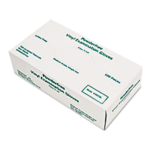 Disposable Vinyl Gloves, Powder-free, Large, 5 Mil Thick, White, 100/box