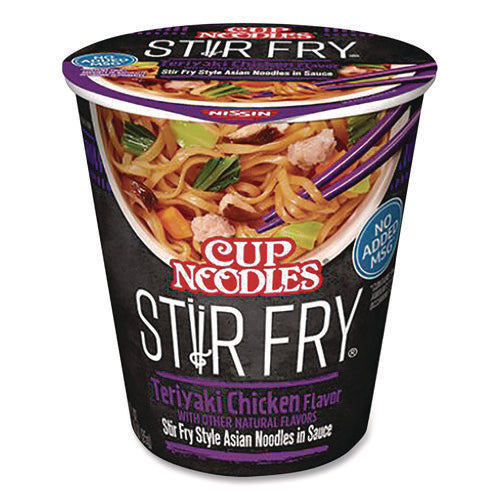 Cup Noodles Stir Fry, Teriyaki Chicken, 3 Oz Cup, 6/carton