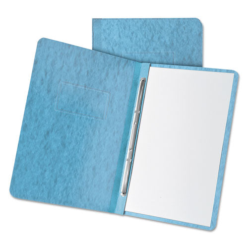 Heavyweight Pressguard And Pressboard Report Cover W/reinforced Side Hinge, 2-prong Fastener, 3" Cap, 8.5 X 11, Lgt Blue