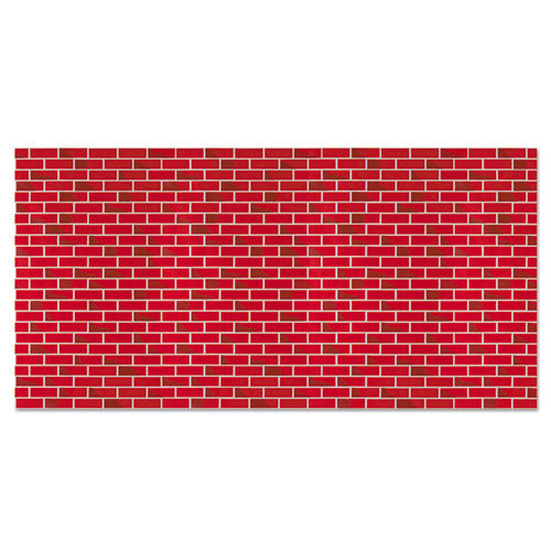 Fadeless Designs Bulletin Board Paper, Brick, 50 Ft X 48", Red/white