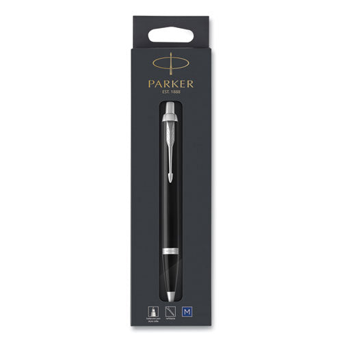 Im Ballpoint Pen, Retractable, Medium 0.7 Mm, Blue Ink, Black/chrome Barrel