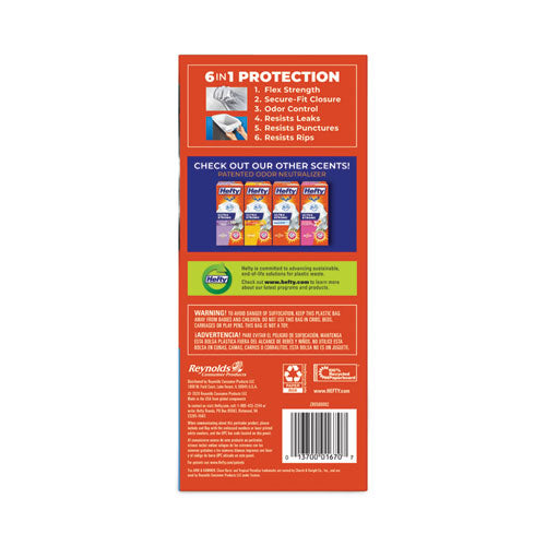 Ultra Strong Scented Tall Kitchen Bags, Drawstring, 13 Gal, Clean Burst, 24.75" X 24.88", White, 80 Bags/box, 3 Boxes/carton