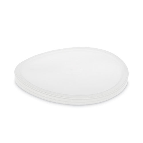 Newspring Delitainer Microwavable Container Lid, 6.45" Diameter X 0.45" H, Translucent, Plastic, 120/carton