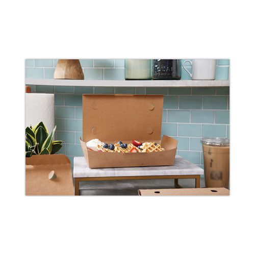 Earthchoice Tamper Evident Onebox Paper Box, 9 X 4.85 X 2, Brown, 100/carton