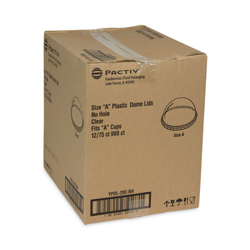 Earthchoice Strawless Rpet Lid, Dome Lid, Fits 9 Oz To 20 Oz "a" Cups, Plastic, Clear, 900/carton