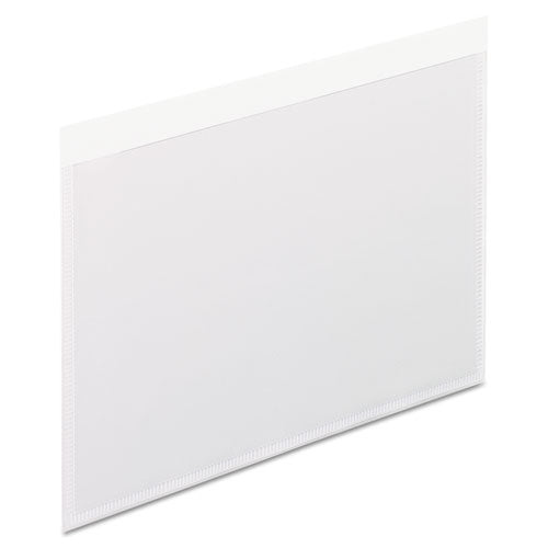 Self-adhesive Pockets, 6" X 4", Clear Front/white Back, 100/box