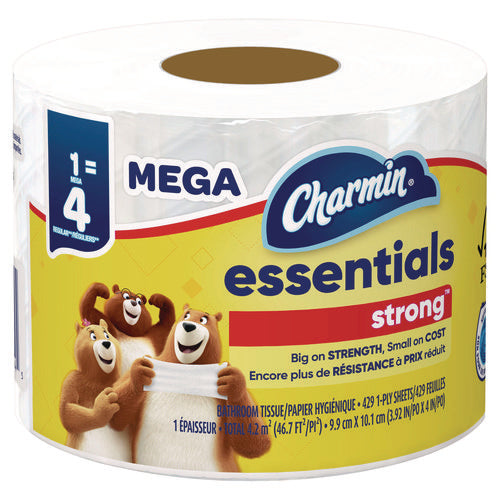 Essentials Strong Bathroom Tissue, Septic Safe, 1-ply, White, 429 Sheets/roll, 36 Rolls/carton