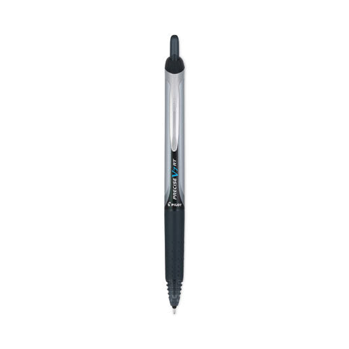 Precise V7rt Rollerball Pen, Retractable, Fine 0.7 Mm, Black Ink, Black Barrel