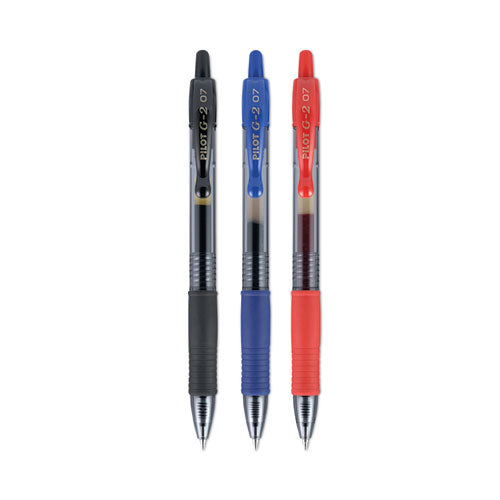 G2 Premium Gel Pen, Retractable, Fine 0.7 Mm, Assorted Ink And Barrel Colors, 3/pack