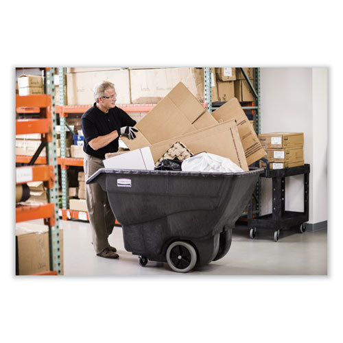 0.75 Cu Yd Structural Foam Tilt Truck, 600 Lb Capacity, Black