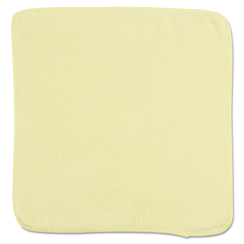 Light Commercial Microfiber Cleaning Cloths, 12 X 12, Yellow, 24/pack