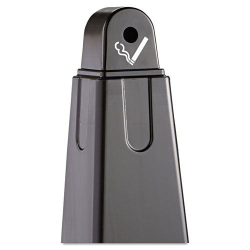 Groundskeeper Cigarette Waste Collector, Pyramid, 1 Gal, 12.25 X 39.75, Black